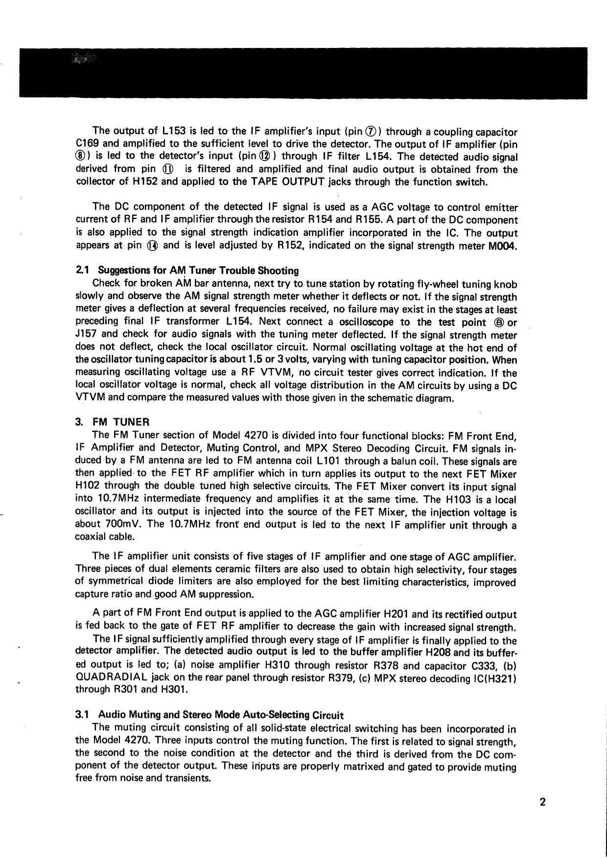 Marantz Model 4270 Stereo 2+ Quadradial 4 Receiver Service Manual (Pages: 49)