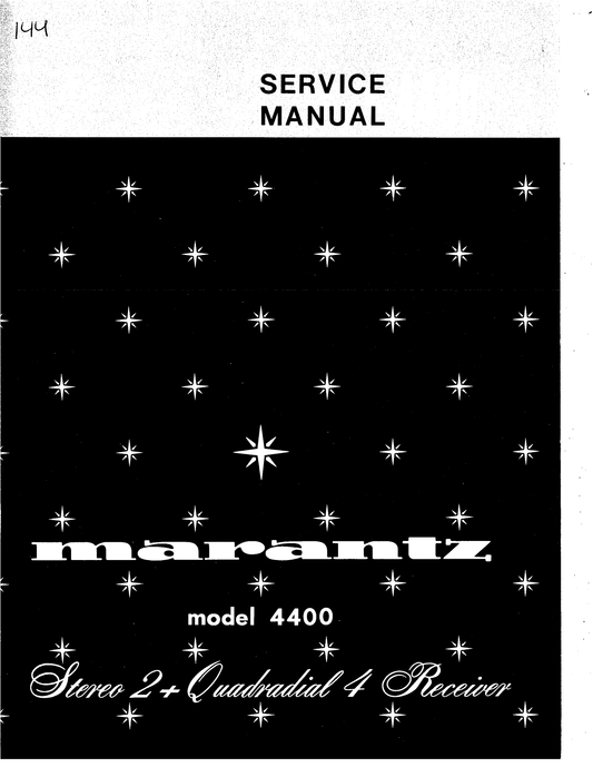 Marantz Model 4400 Stereo 2+ Quadradial 4 Receiver Service Manual (Pages: 56)