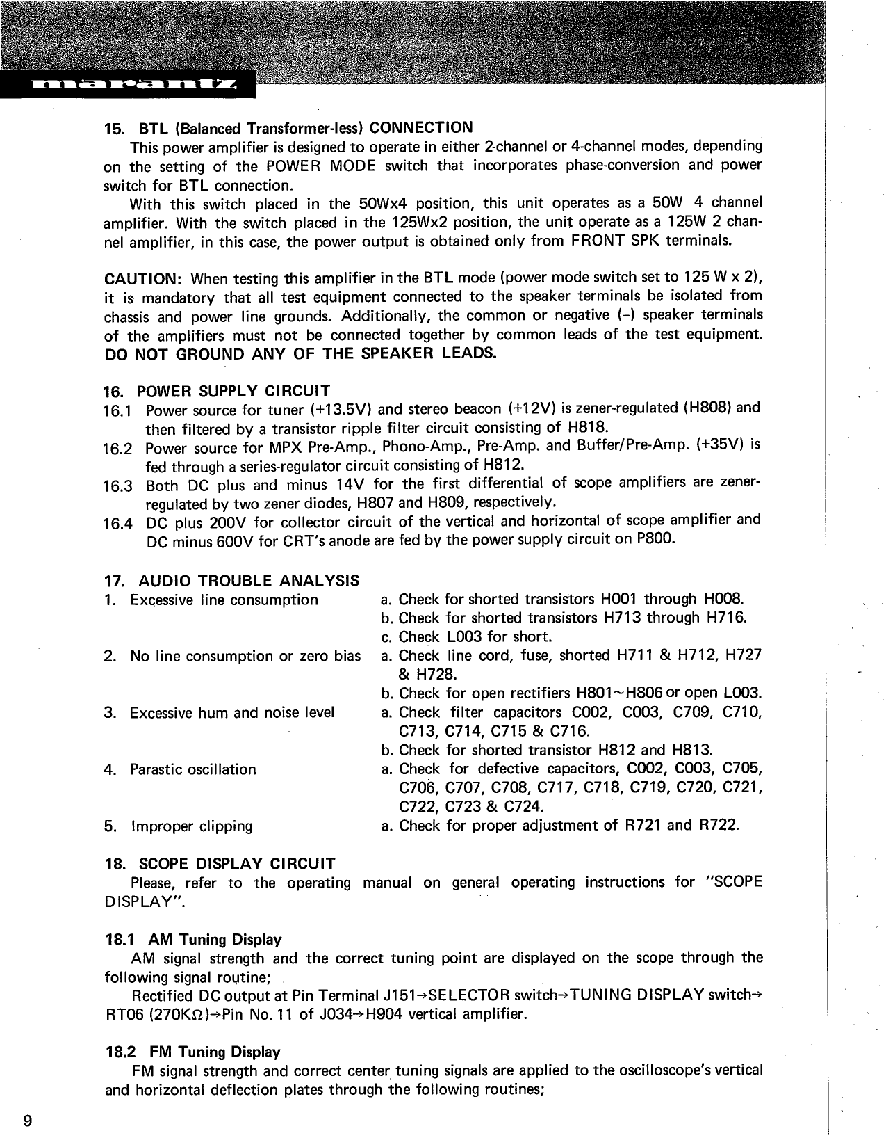 Marantz Model 4400 Stereo 2+ Quadradial 4 Receiver Service Manual (Pages: 56)