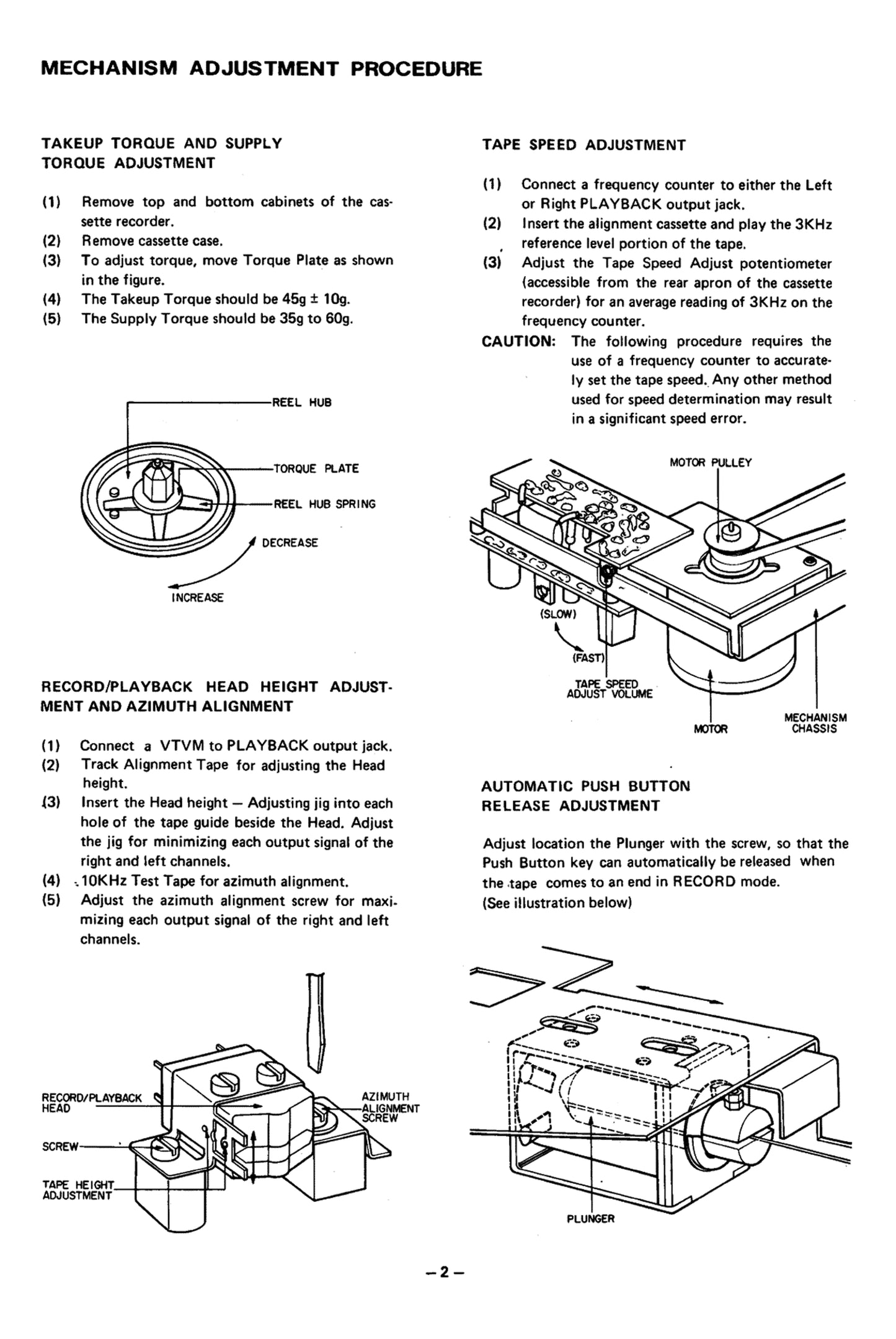 Nakamichi Model 500 Dual-Tracer Two Head Cassette System Service Manual (Pages: 28)
