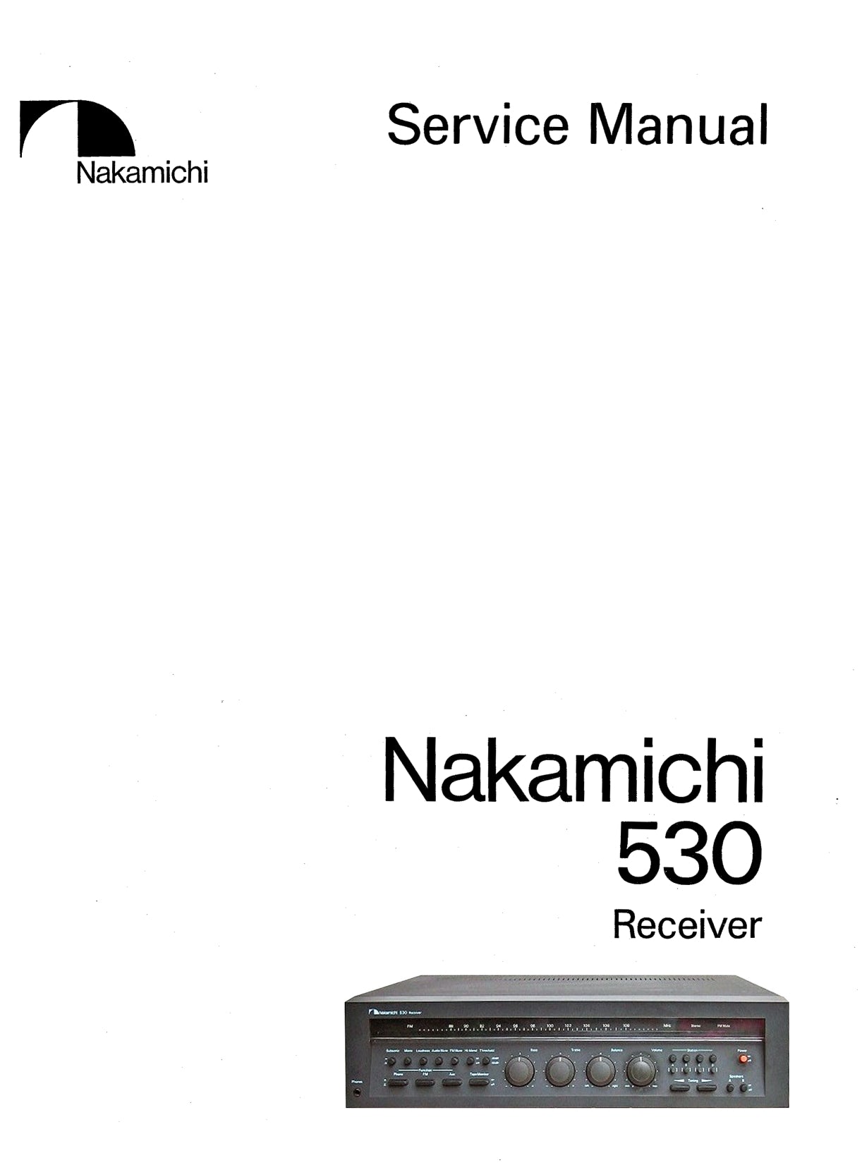 Nakamichi Model 530 Receiver Service Manual (Pages: 59)