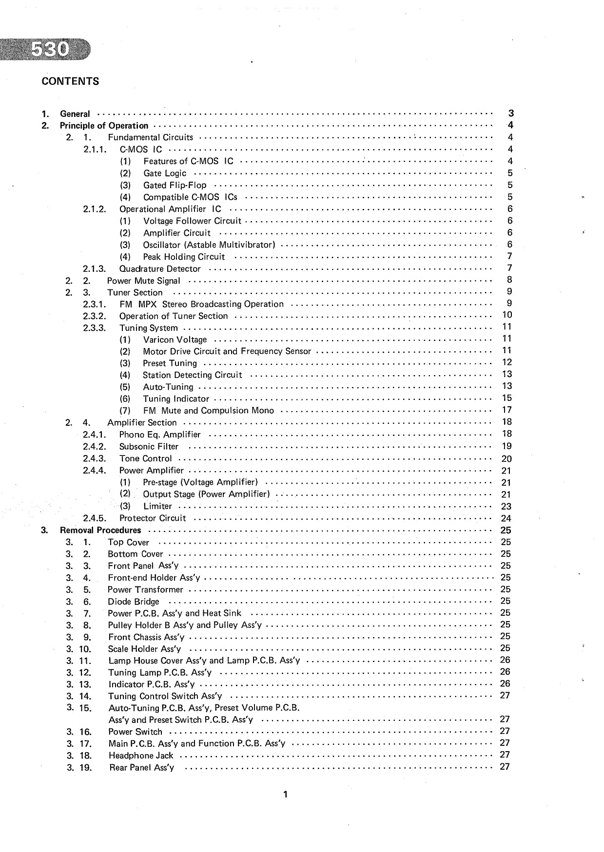 Nakamichi Model 530 Receiver Service Manual (Pages: 59)