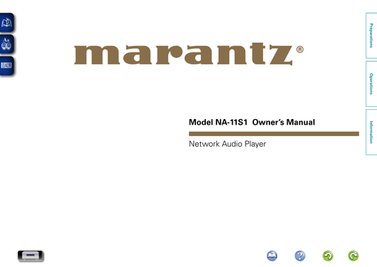 Marantz NA-11 S 1 Network Audio Player Owner/ User Manual (Pages: 65)