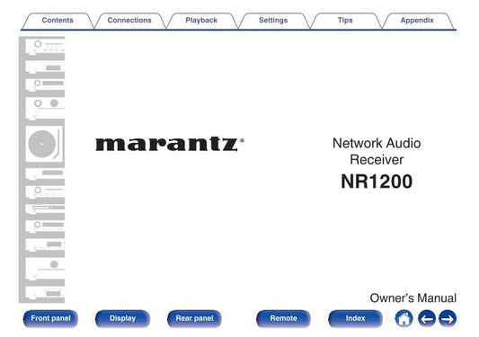 Marantz NR1200 Audio/Video Receiver Operating Manual