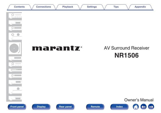 Marantz NR1506 Audio/Video Receiver Operating Manual