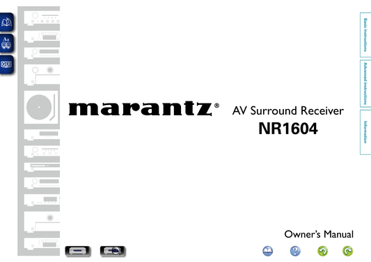 Marantz NR1604 AV Receiver Owner/ User Manual (Pages: 168)