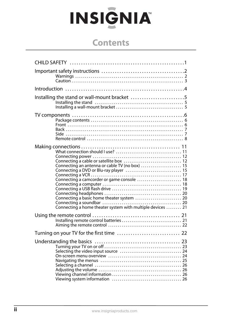 Insignia NS42E760A12 TV Operating Manual