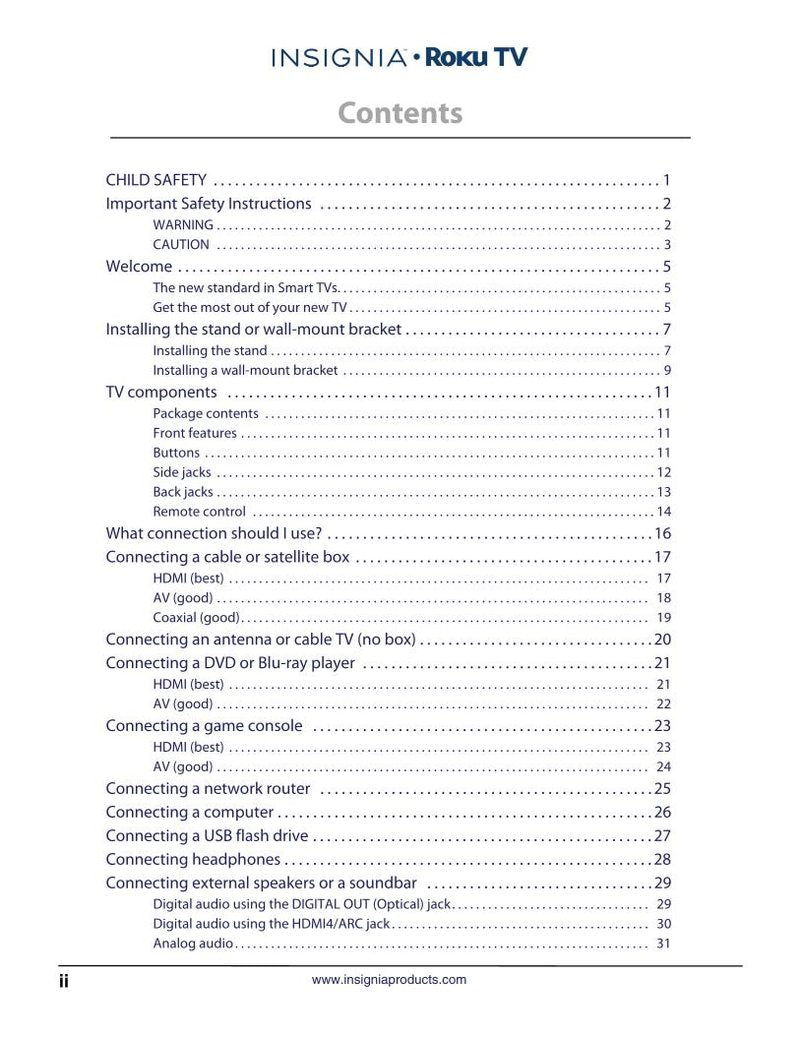 Insignia NS50DR710NA17 TV Operating Manual