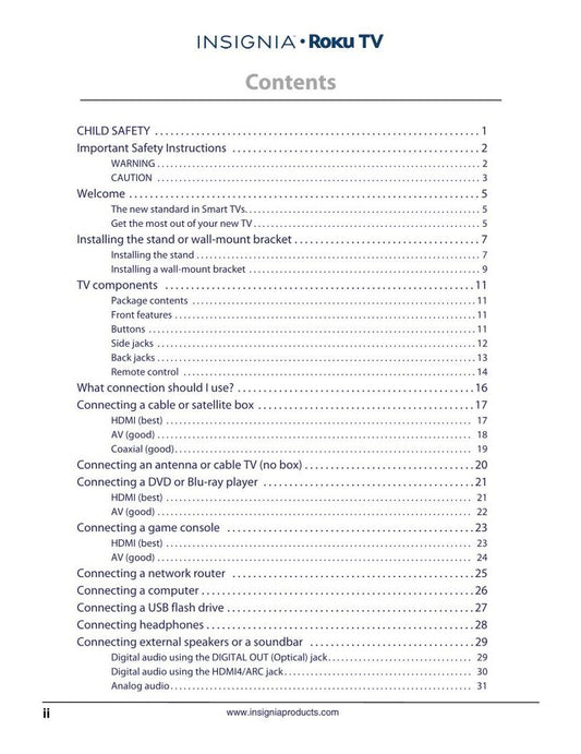 Insignia NS50DR710NA17 TV Operating Manual