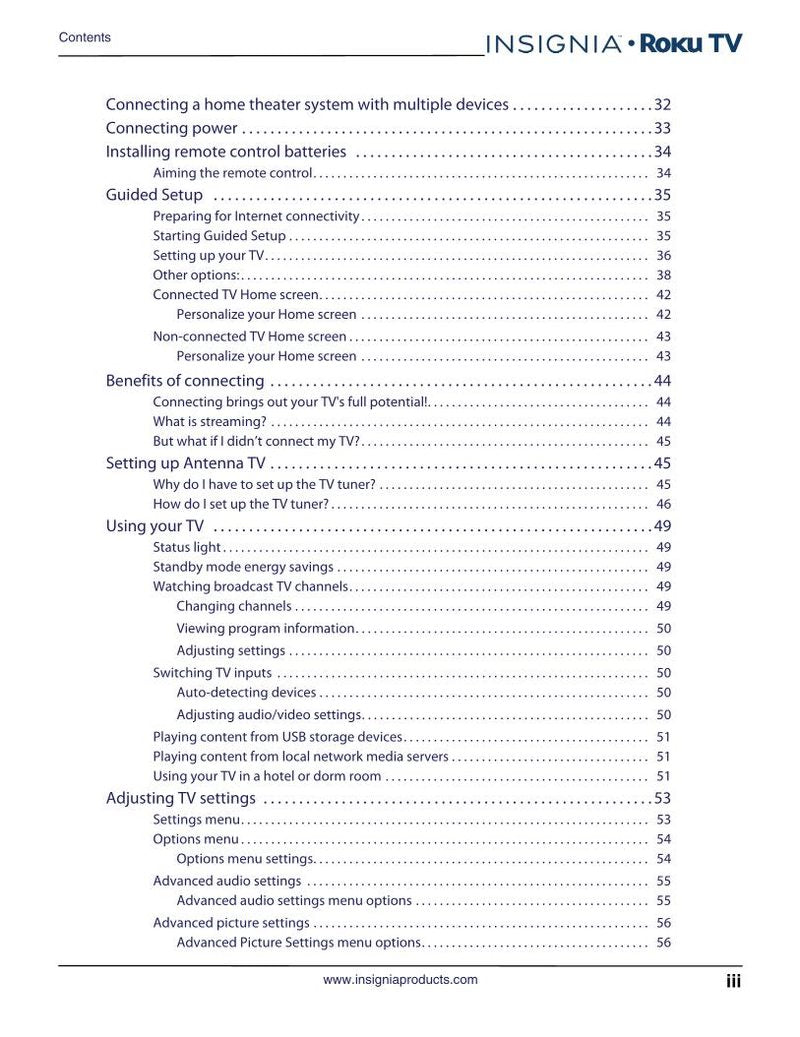 Insignia NS50DR710NA17 TV Operating Manual