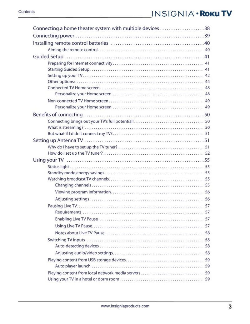 Insignia NS-43DR710CA17 NS-55DR710NA17 NS43DR710NA17 TV Operating Manual