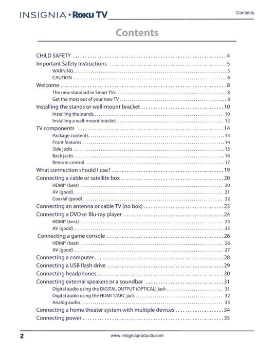 Insignia NS-49DR420NA18 TV Operating Manual