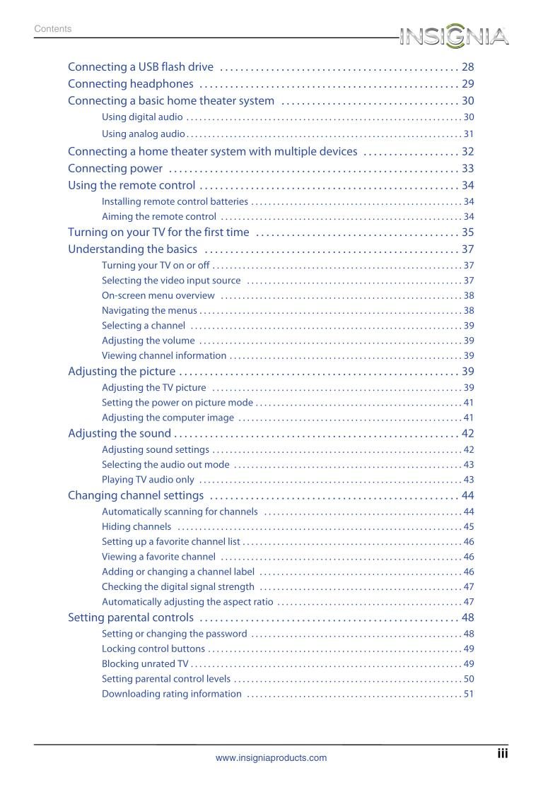 Insignia NS50L440NA14 TV Operating Manual