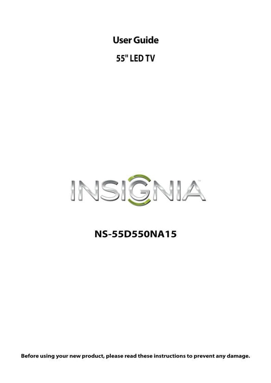 Insignia NS55 D 550NA15 TV Operating Manual