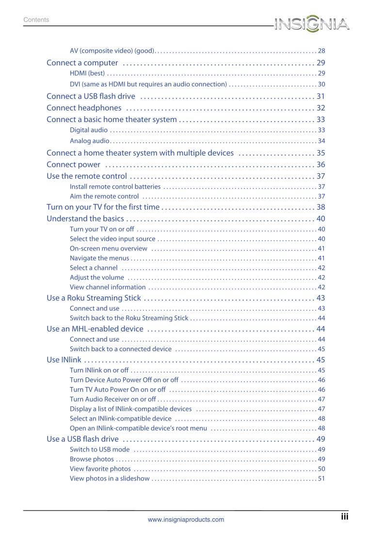 Insignia NS55D550NA15 TV Operating Manual