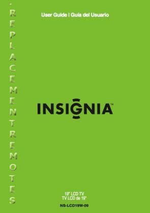 Insignia NSLCD19W09 TV Operating Manual