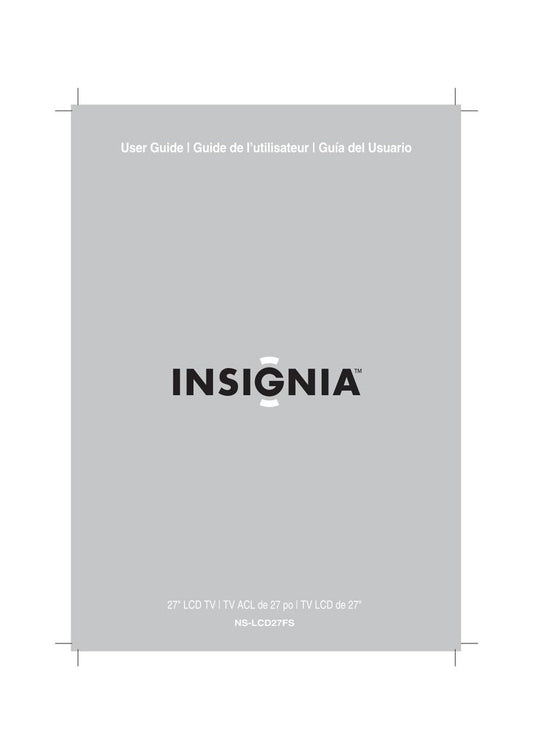 Insignia NSLCD27FS NSLCD32FS TV Operating Manual