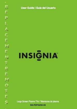 Insignia NSPDP4209 NSPDP5009 Consumer Electronics Operating Manual