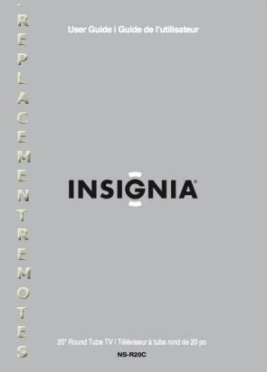 Insignia NSR20C TV Operating Manual