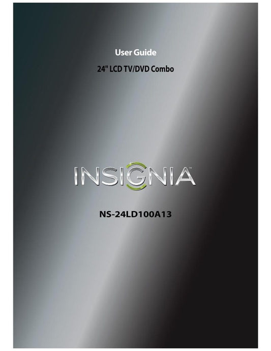 Insignia NS24LD100A13OM TV Operating Manual