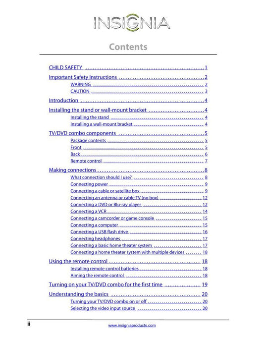 Insignia NS24LD120A13OM TV Operating Manual