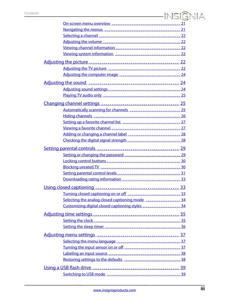 Insignia NS24LD120A13OM TV Operating Manual