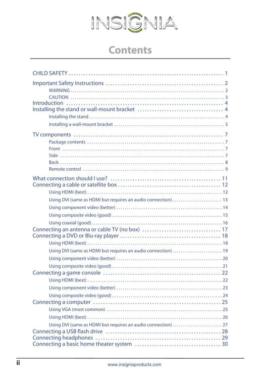 Insignia NS28ED200NA14om TV Operating Manual