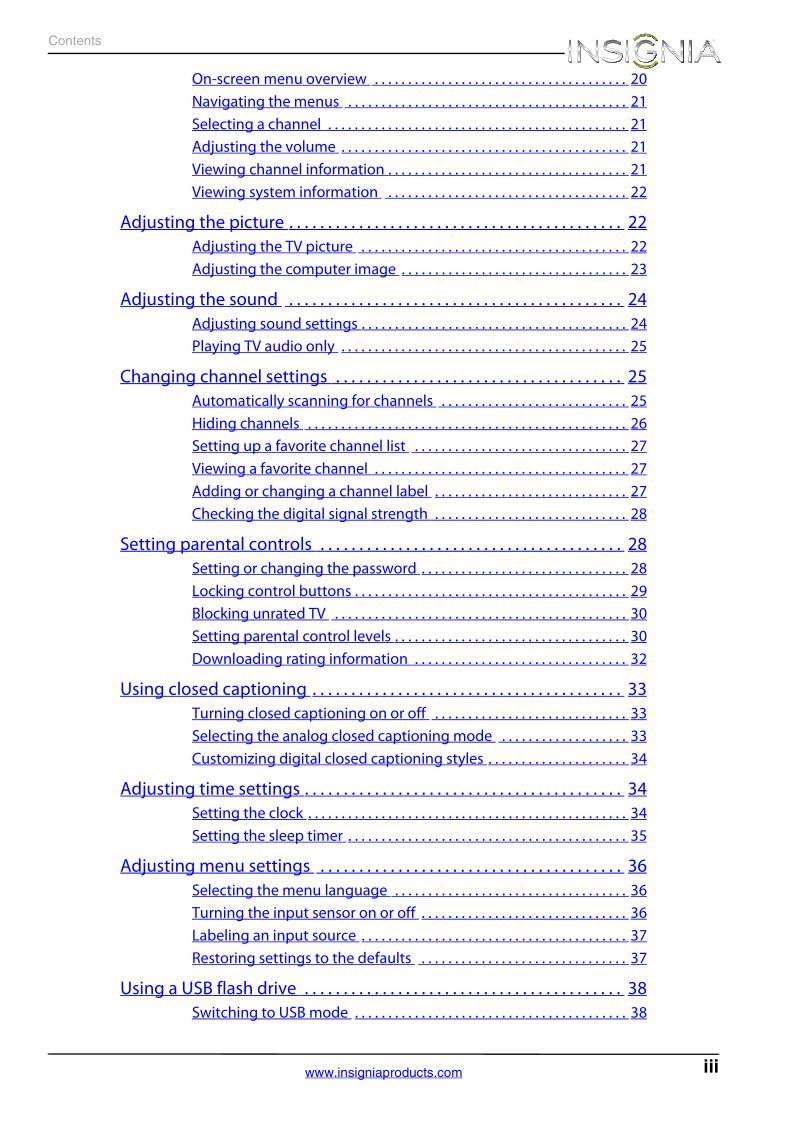 Insignia NS29LD120A13OM TV Operating Manual