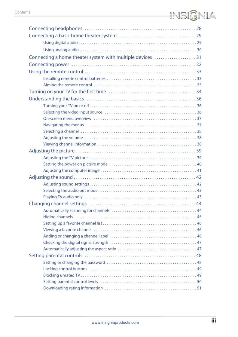 Insignia NS32D20SNA14OM TV Operating Manual