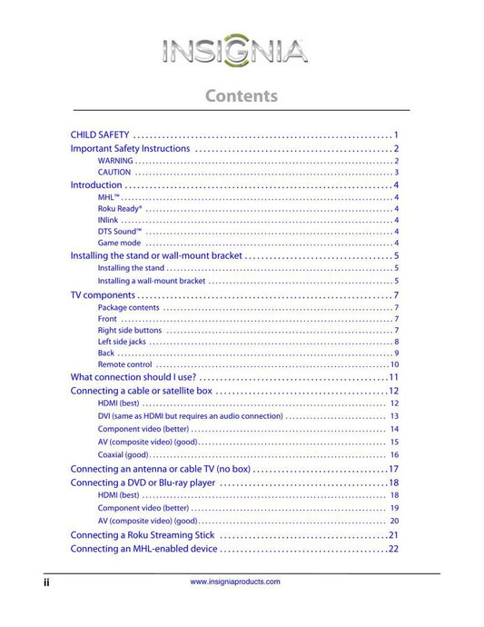 Insignia NS32D312NA15OM TV Operating Manual