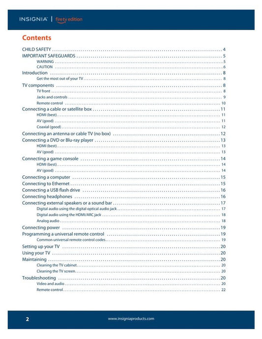 Insignia NS32DF310NA19om TV Operating Manual