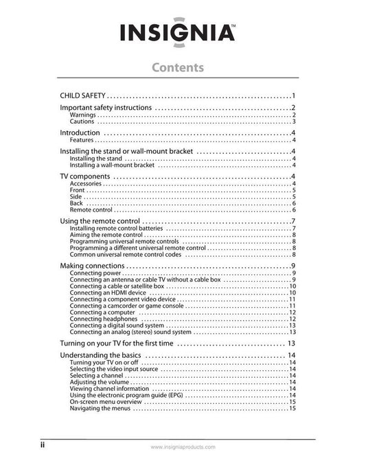 Insignia NS-32DR310NA17 TV Operating Manual