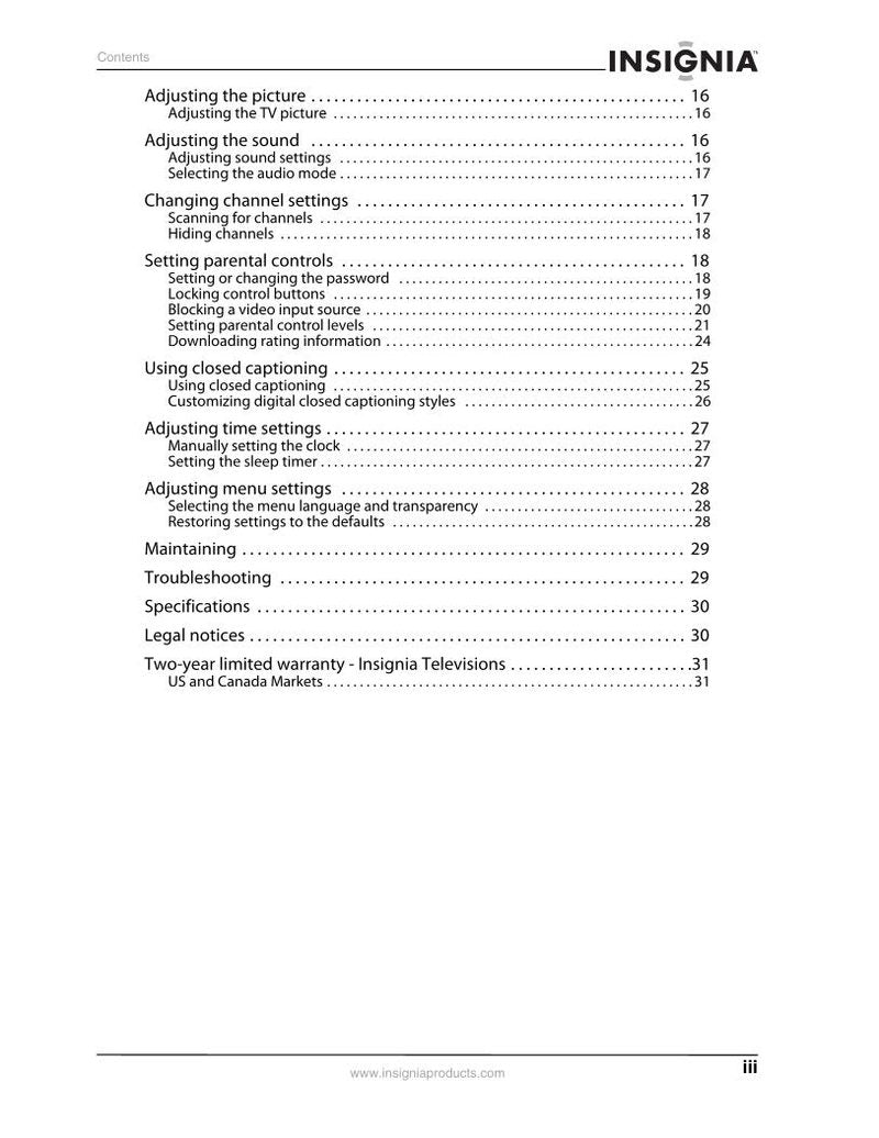 Insignia NS-32DR310NA17 TV Operating Manual