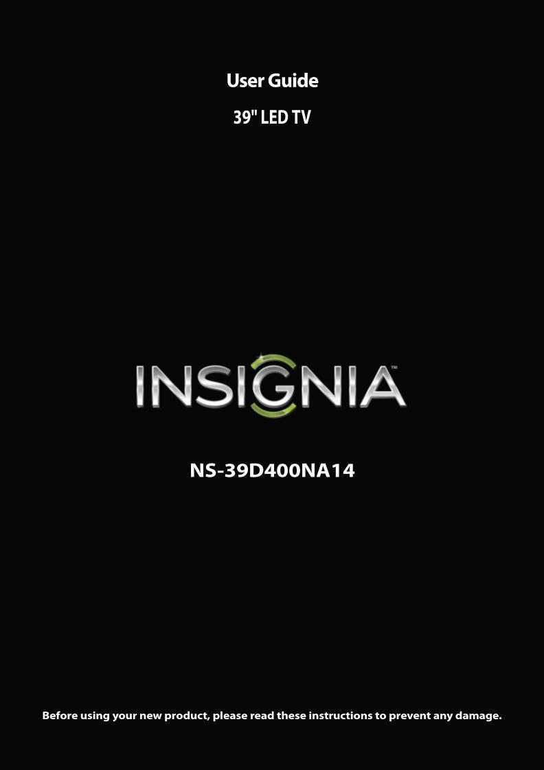Insignia NS39 D 400NA14 TV Operating Manual