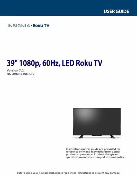 Insignia NS39 DR 510NA17 TV Operating Manual