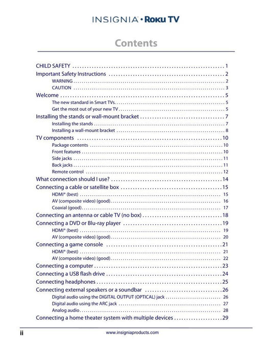 Insignia NS39DR510NA17 TV Operating Manual