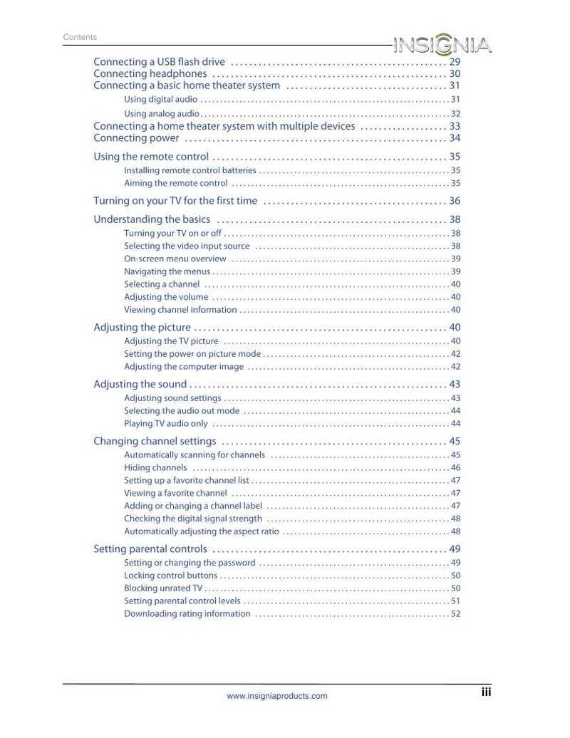 Insignia NS-48DR420NA16 TV Operating Manual