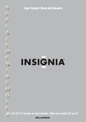 Insignia NSLCD42HD TV Operating Manual