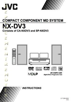 JVC NXDV3 Audio/Video Receiver Operating Manual