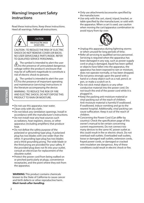LG OLED65 E 7P TV Operating Manual
