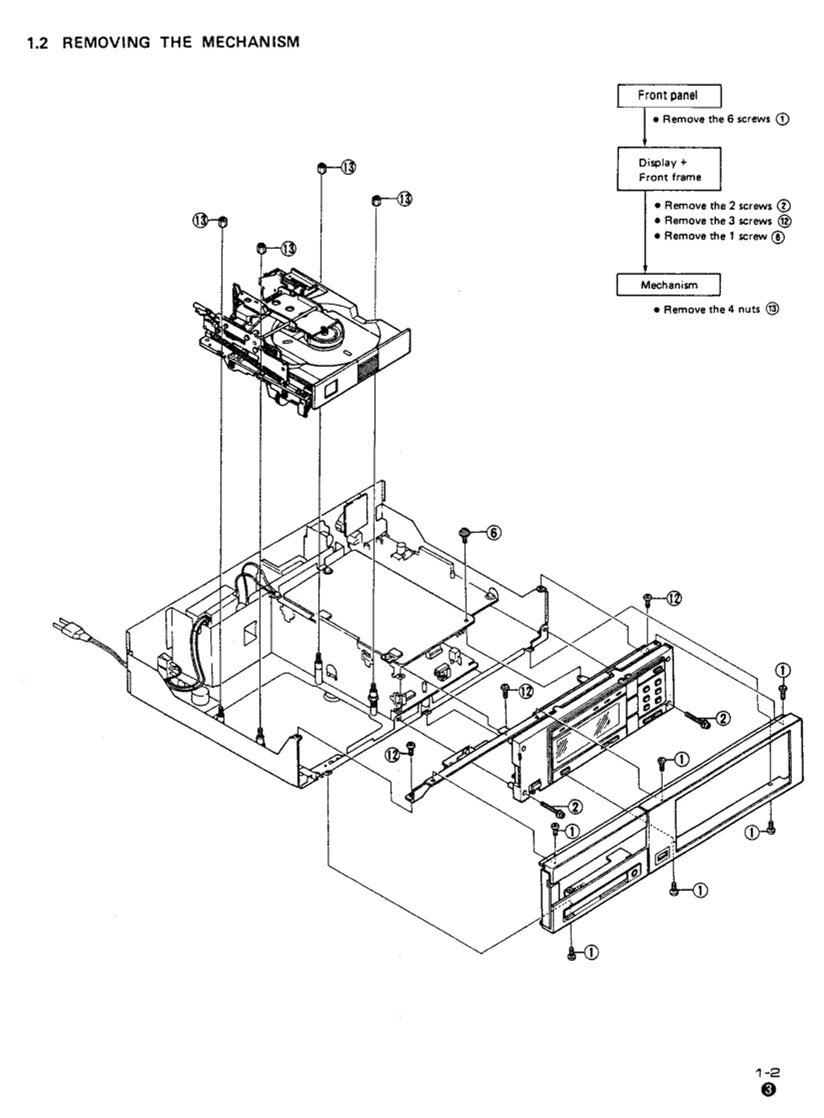 Pioneer P-D70 CD Player Service Manual (Pages: 122)