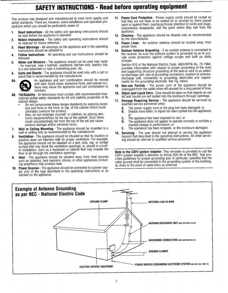 Philips PA0113C PA0127C PA0132C TV Operating Manual