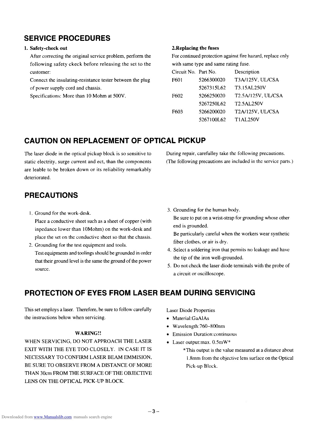 Onkyo PCS-103 Stereo System Service Manual (Pages: 32)