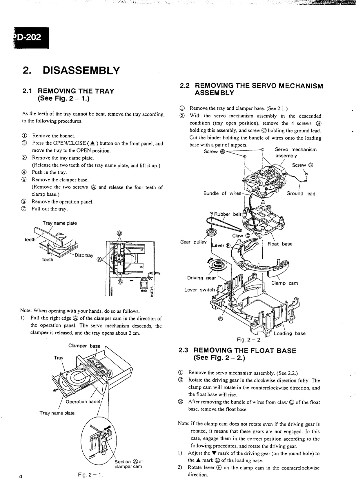 Pioneer PD-102 & PD-202 CD Player Service Manual (Pages: 33)