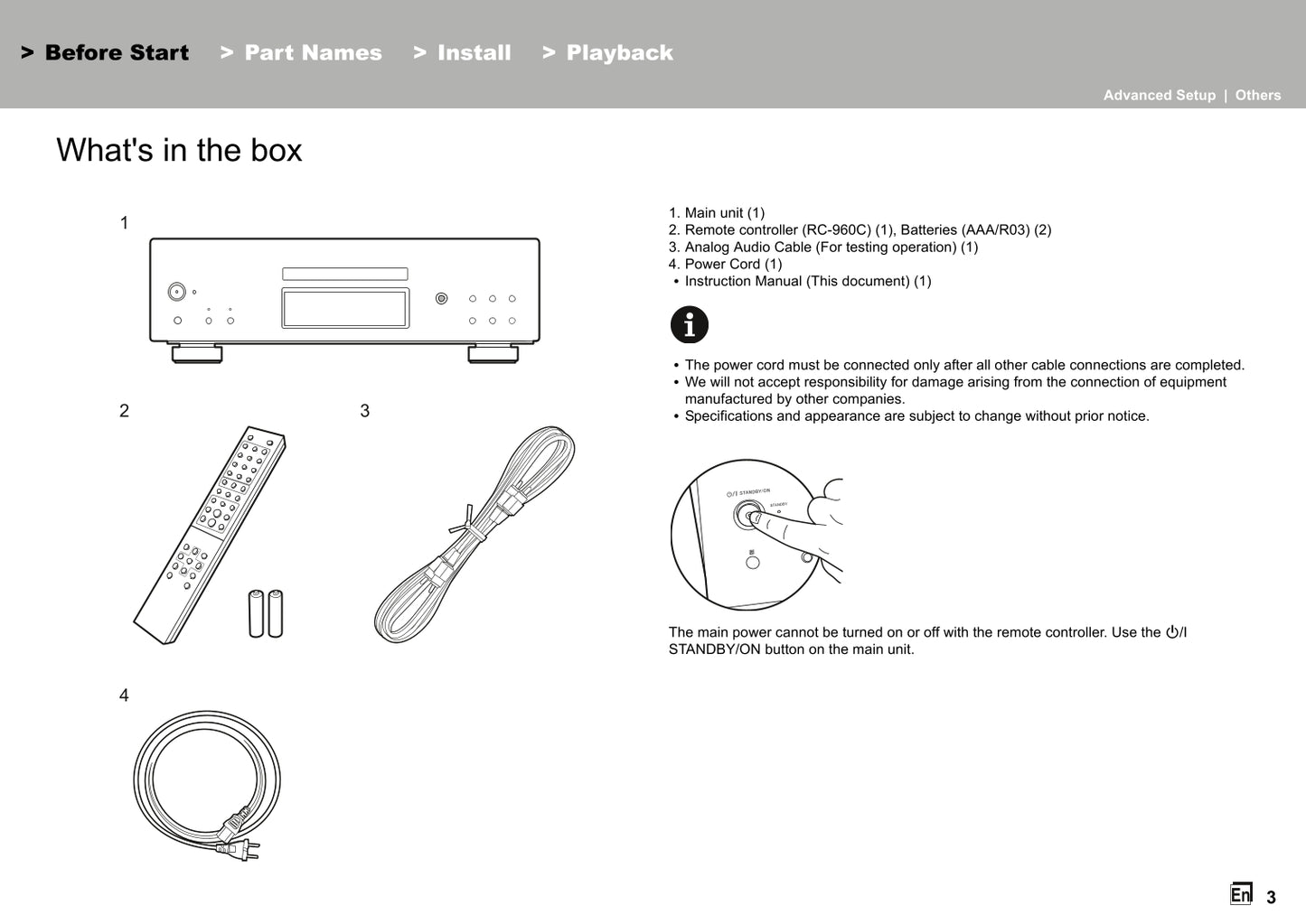 Pioneer PD-70AE CD Player Owner/ User Manual (Pages: 20)