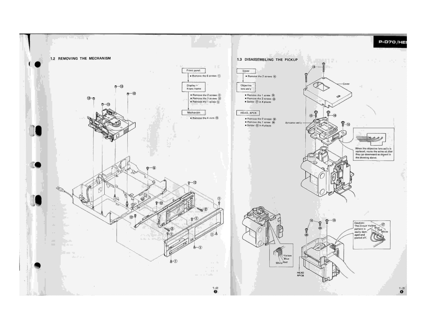 Pioneer PD-70 CD Player Service Manual (Pages: 47)