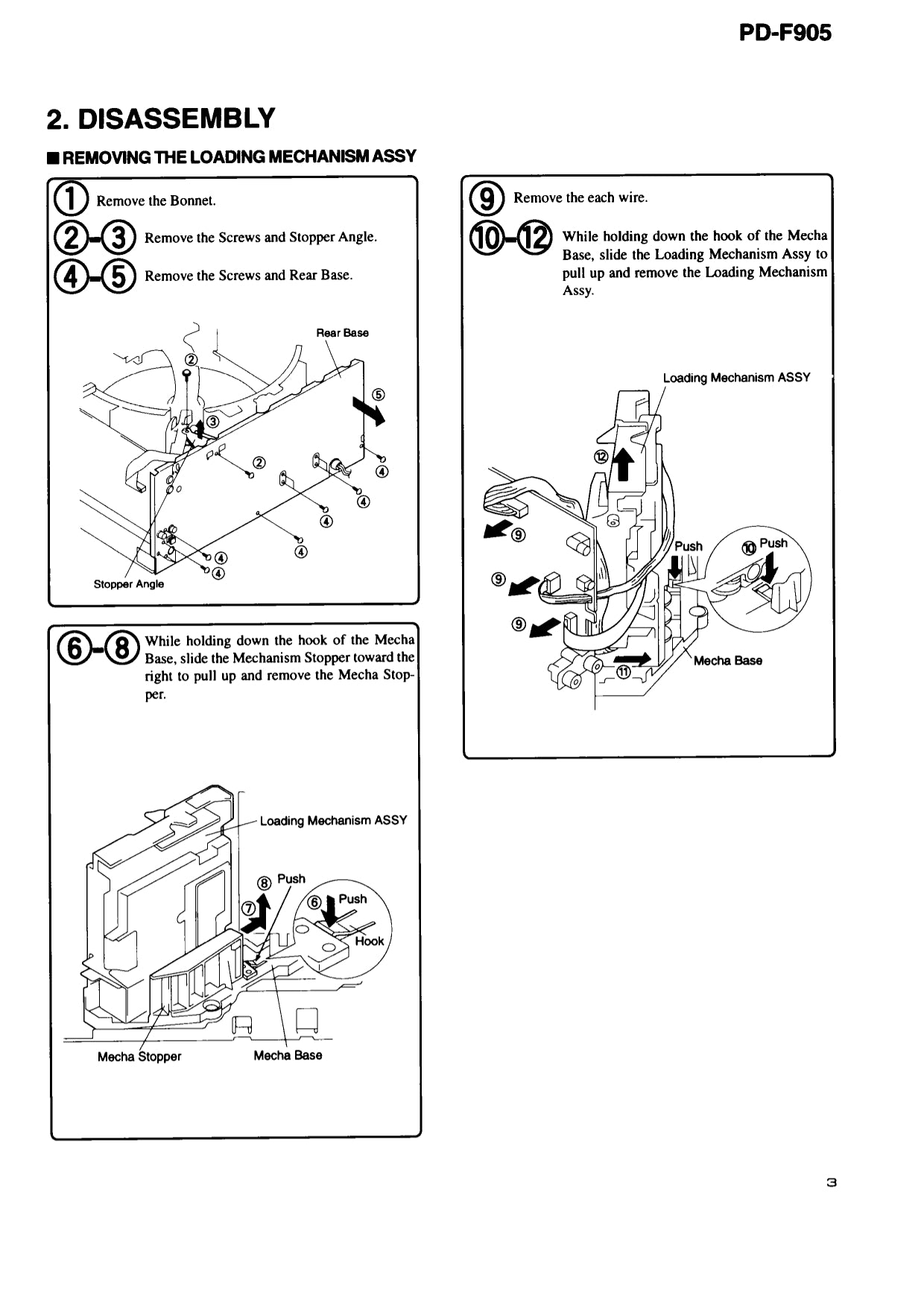 Pioneer PD-F905 CD Player Service Manual (Pages: 36)