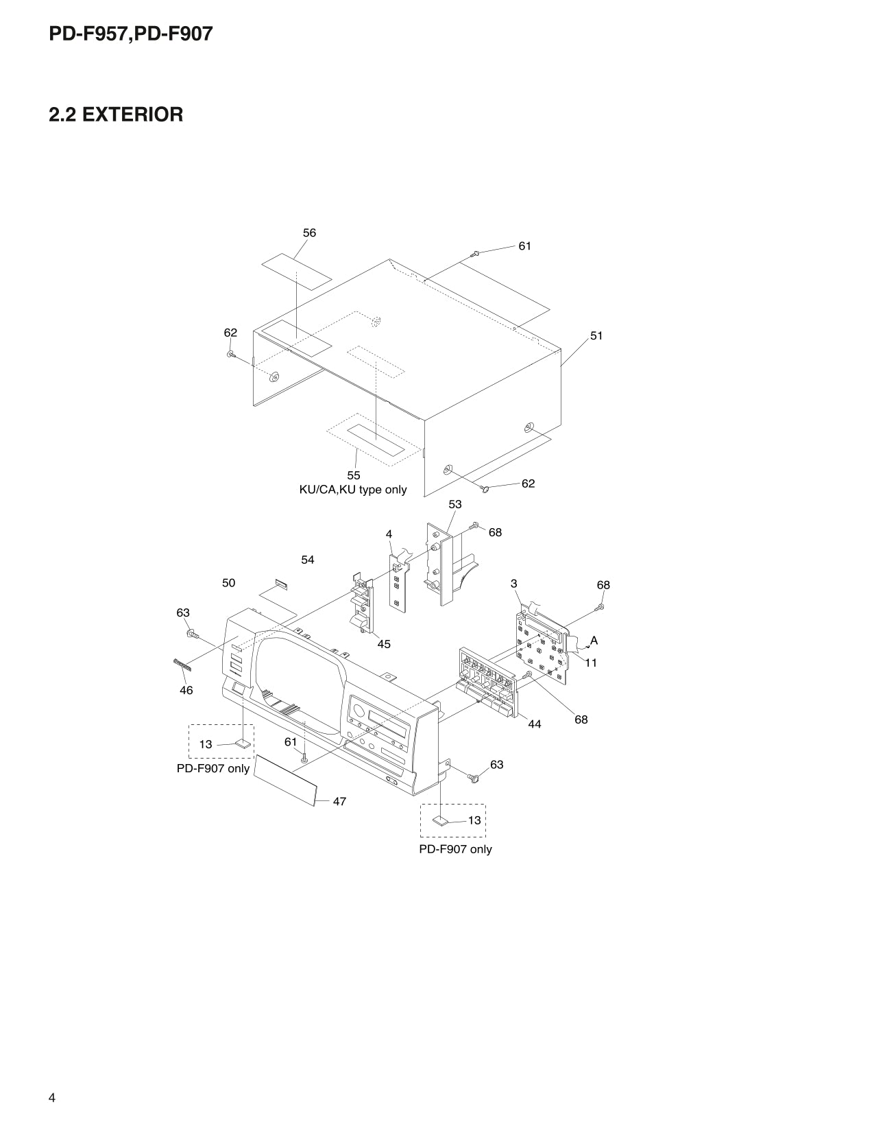 Pioneer PD-F907 & PD-F957 CD Player Service Manual (Pages: 54)