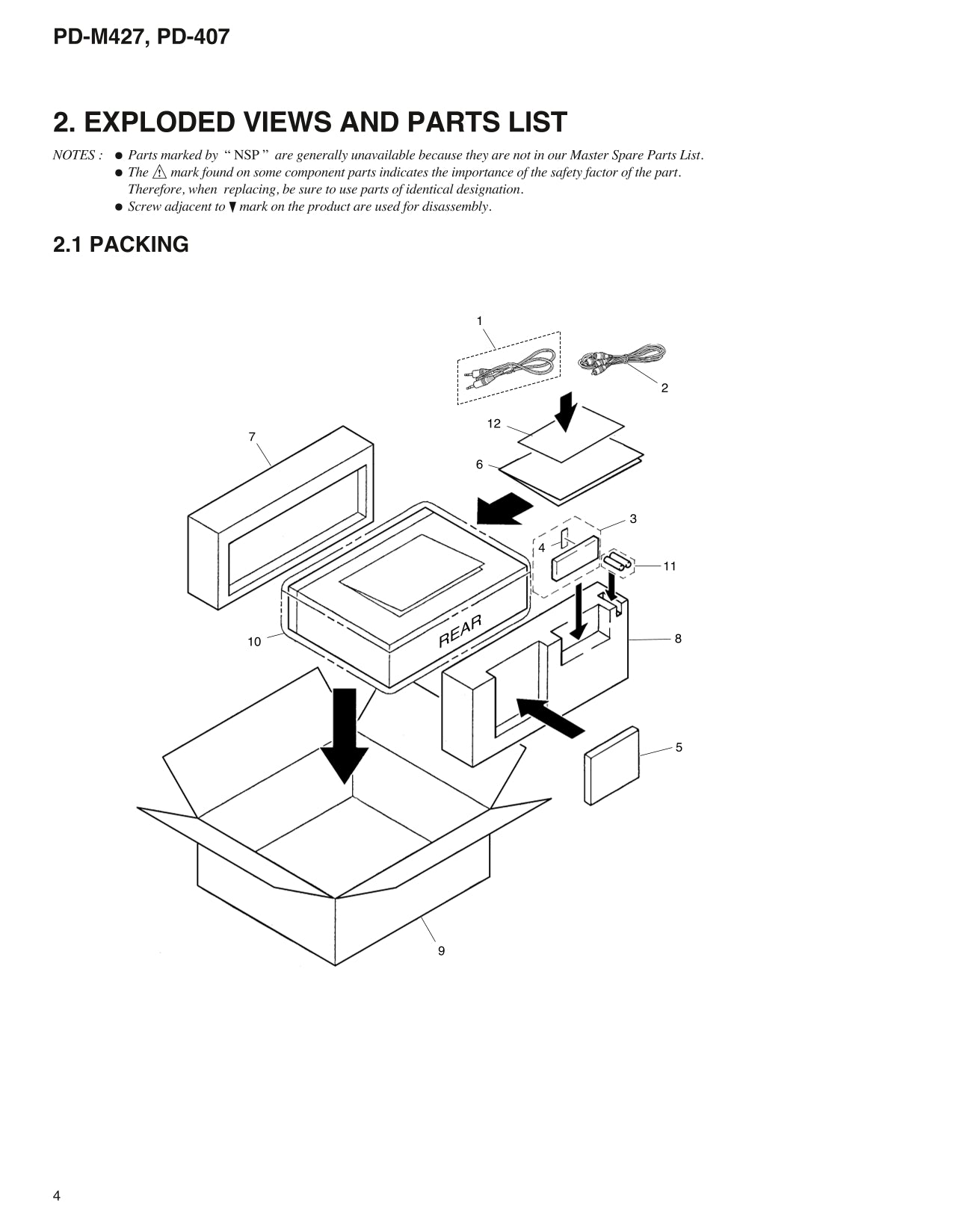 Pioneer PD-M407 & PD-M427 CD Player Service Manual (Pages: 32)