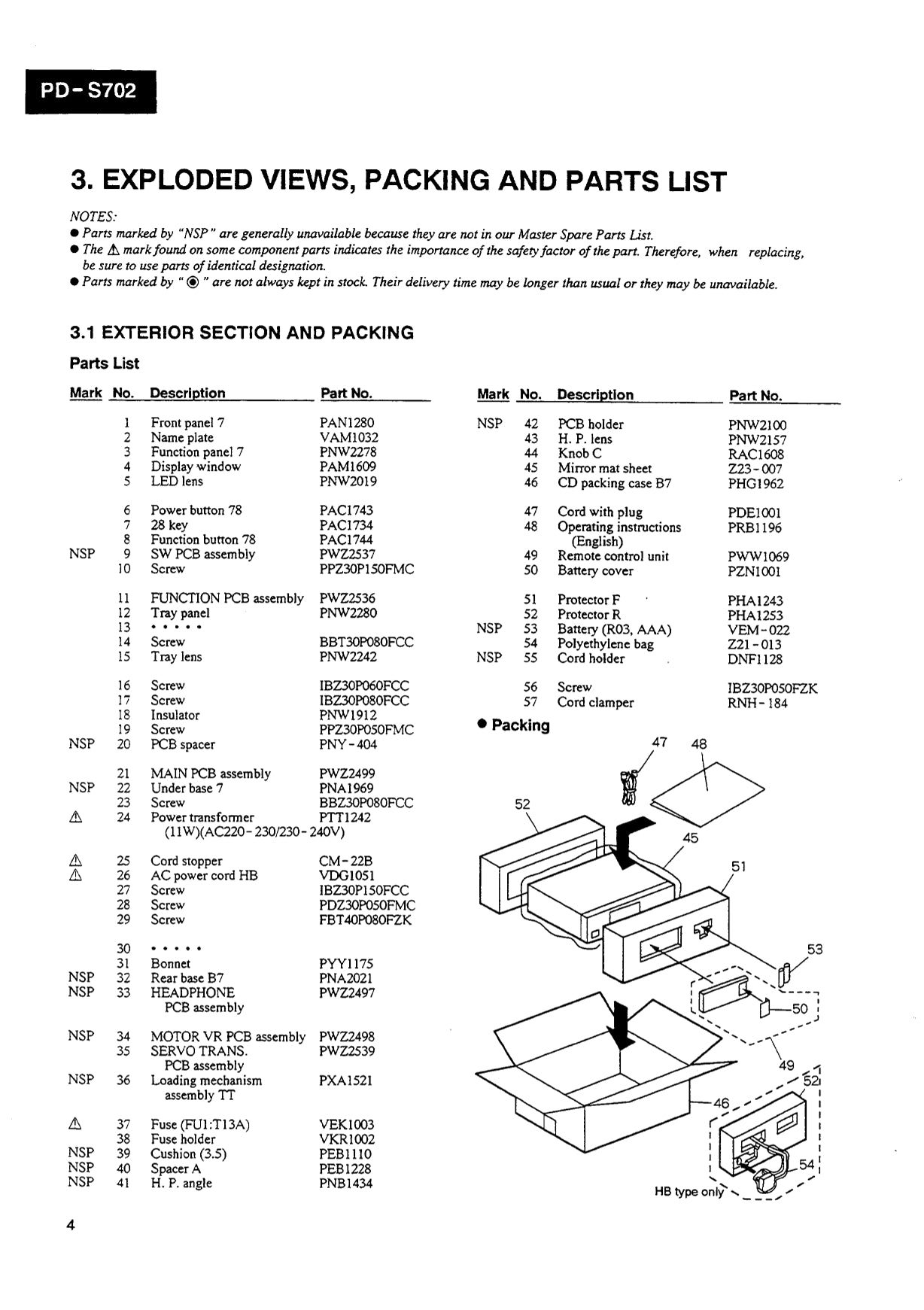 Pioneer PD-S702 CD Player Service Manual (Pages: 30)